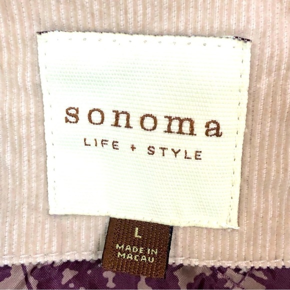 Sonoma tan/ beige coat corduroy lined with polyester fill coat / jacket size L - Picture 11 of 14